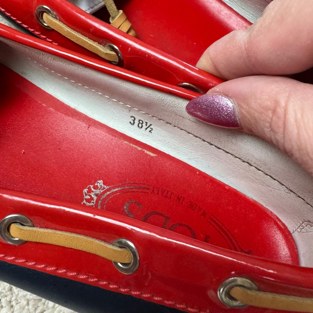 Tods Multicolored Leather Sailing Boat Shoes - Picture 8 of 8